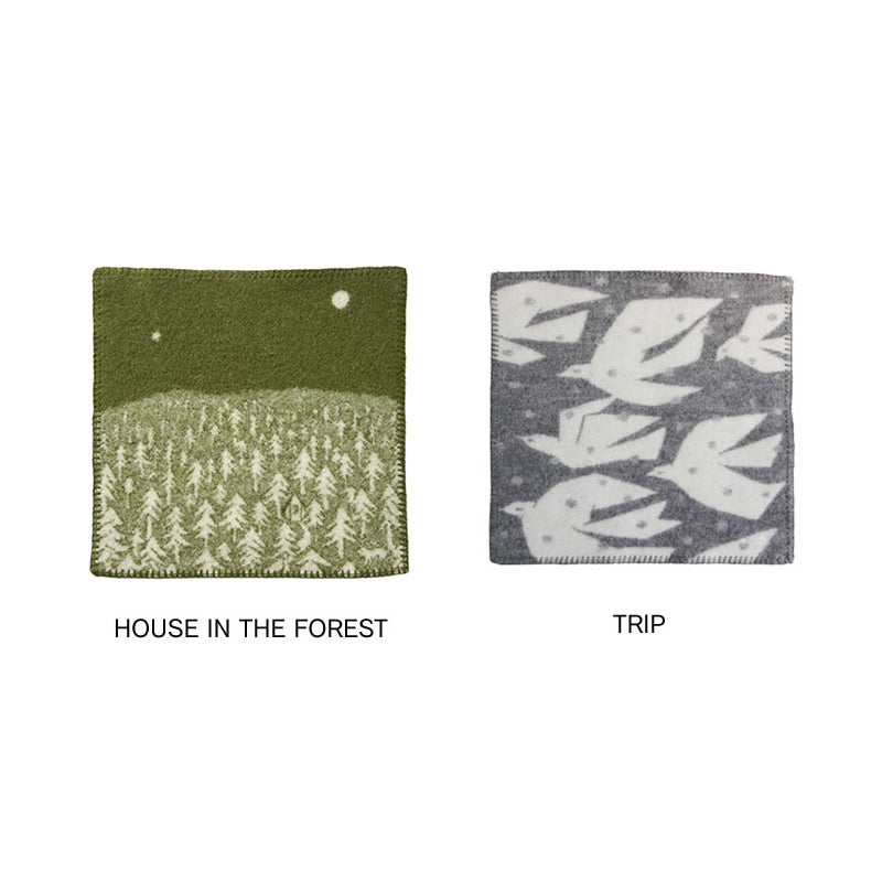 HOUSE IN THE FORESTとTRIP柄のウールシートブランケット
