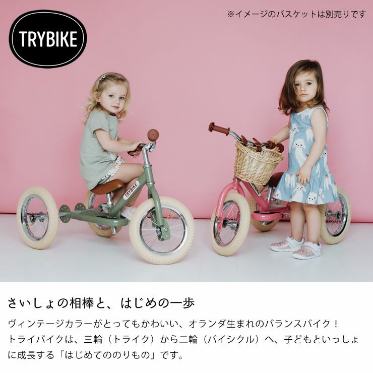 3輪から2輪へ変えられるオランダ生まれのTRYBIKE（トライバイク）