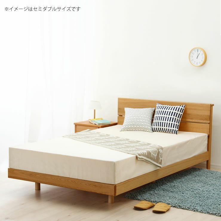 オーク無垢材を使用した木製すのこベッド ダブル すのこベッド｜すのこ