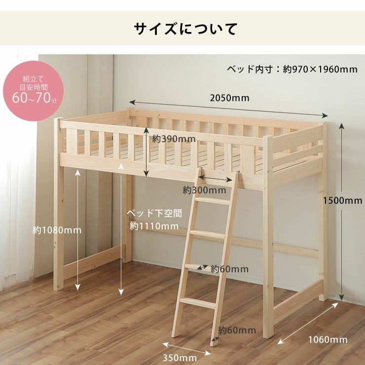 ロフトベッドのサイズ