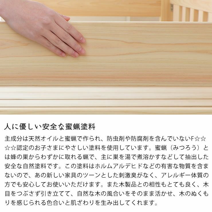 安全な蜜蝋塗料を使ったロフトベッド