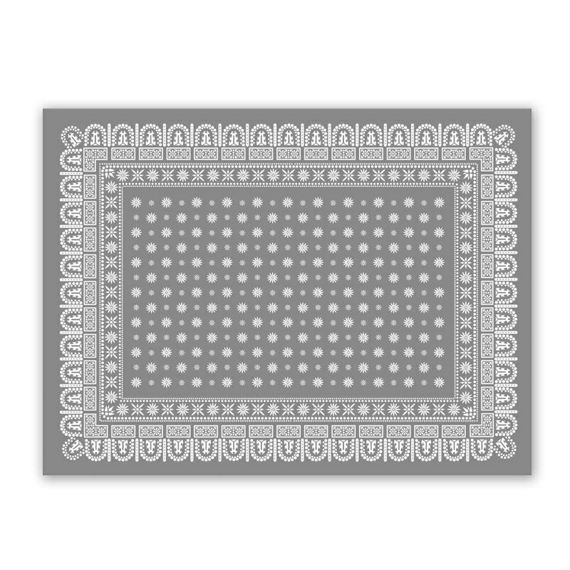 長方形のフラワーバンダナラグ