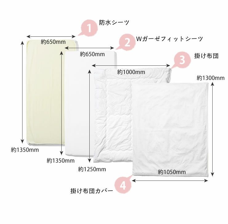 ベビー布団4点セットベビーベッド そいねーるラージ専用 掛け布団