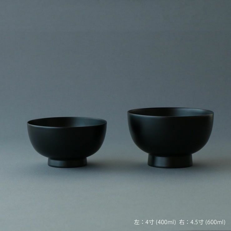 漆琳堂（シツリンドウ）越前硬漆 一乗椀 4寸汁椀 （容量： 和洋食器
