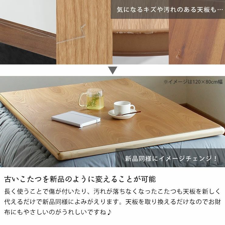 コタツ天板・こたつ天板単品長方形 180cm幅木製（ こたつ天板のみ