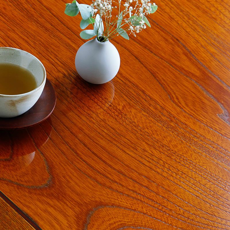 美品　こたつ天板　切り返し付き　漆塗り?　昭和レトロ　およそ76cm四方 コタツ天板・こたつ天板単品長方形 105cm幅木製（ こたつ天板のみ