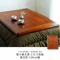 コタツ天板・こたつ天板単品長方形 120cm幅木製（ こたつ天板のみ 