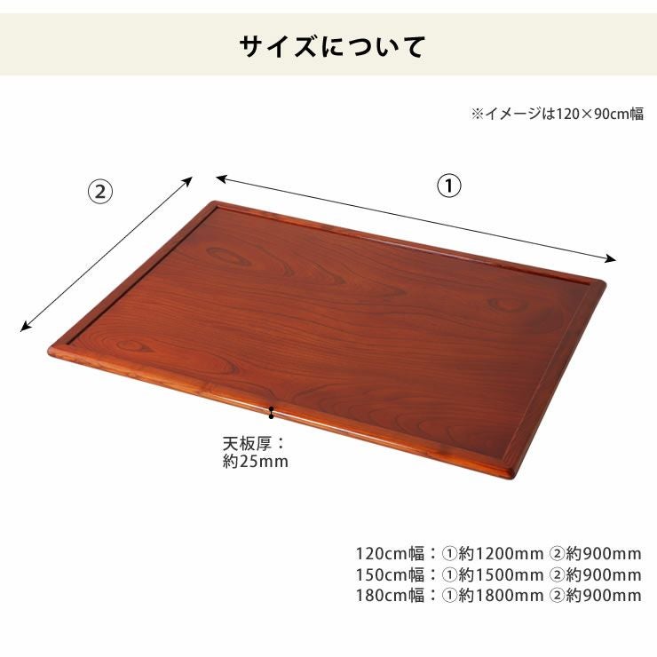 コタツ天板・こたつ天板単品長方形 150cm幅木製（ こたつ天板のみ