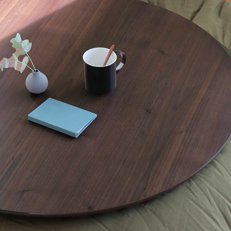 コタツ天板・こたつ天板単品円形 90cm丸木製（サク こたつ天板のみ