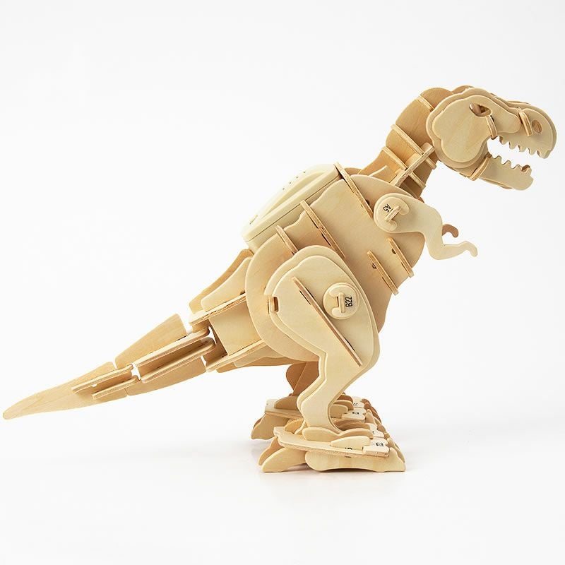 つくるんです ウッドパズル動く恐竜 ティラノサウ オーナメント・置物