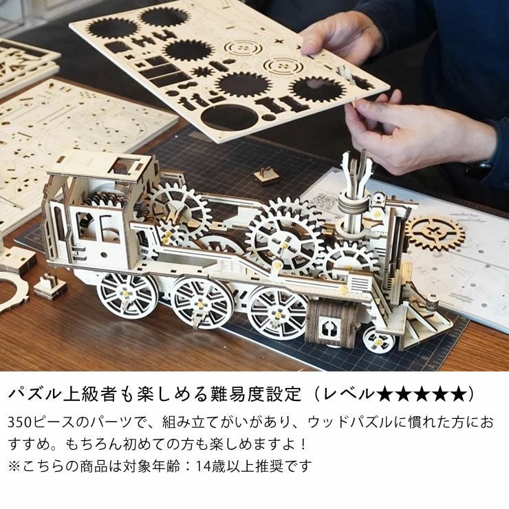 つくるんですつくろう！動く3Dウッドパズル 機関 オーナメント・置物