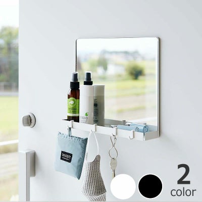 玄関扉に磁石で簡単取り付け。マグネットミラー&収納ラック tower（タワー）　