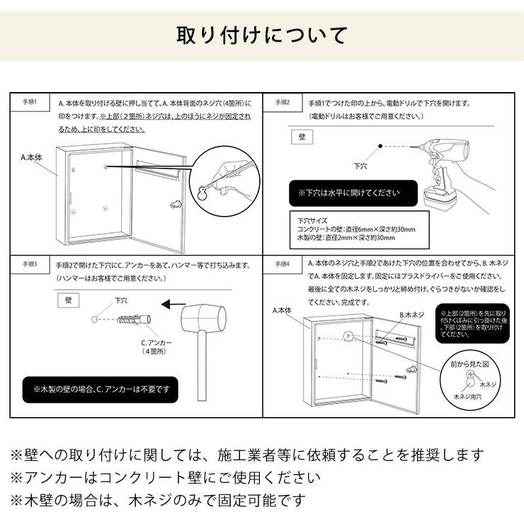 壁掛けポストの取り付け方