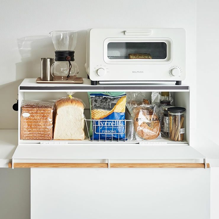 山崎実業ブレッドケースワイドトスカはたくさん収納できます