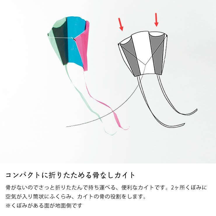 ポケットカイトはコンパクトに折りたためる凧（タコ）