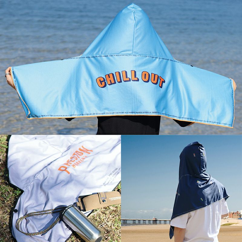 アウトドアに最適なフード付きタオル