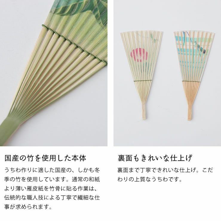 カミノシゴト（家田紙工）水うちわ マリンカ（1枚）封筒 服飾小物