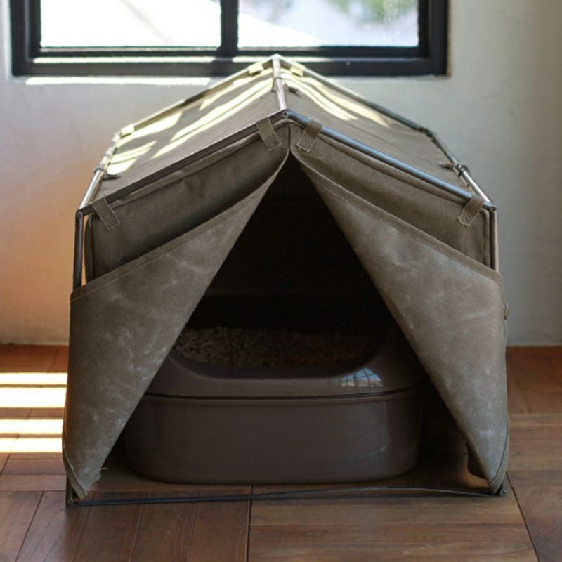 ペット用トイレの目隠しができるトイレカバー