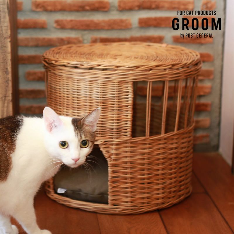 猫ちぐらキャットハウス丈夫な皮付き籐アラログ｜Ptolemytompkins.com