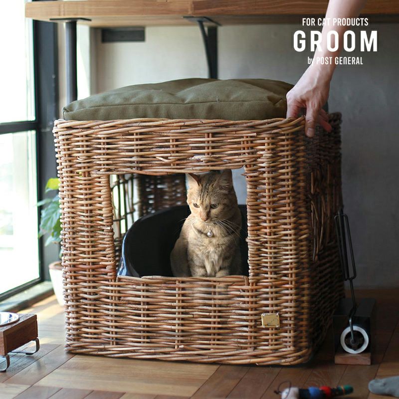 アラログ 猫のトイレカバー GROOM（グルーム）トイレカバー バイ ジ ペットグッズ｜ペットグッズ