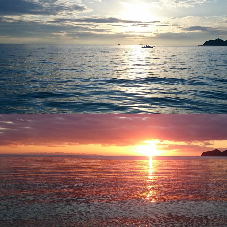 瀬戸内の穏やかな空と海のイメージ