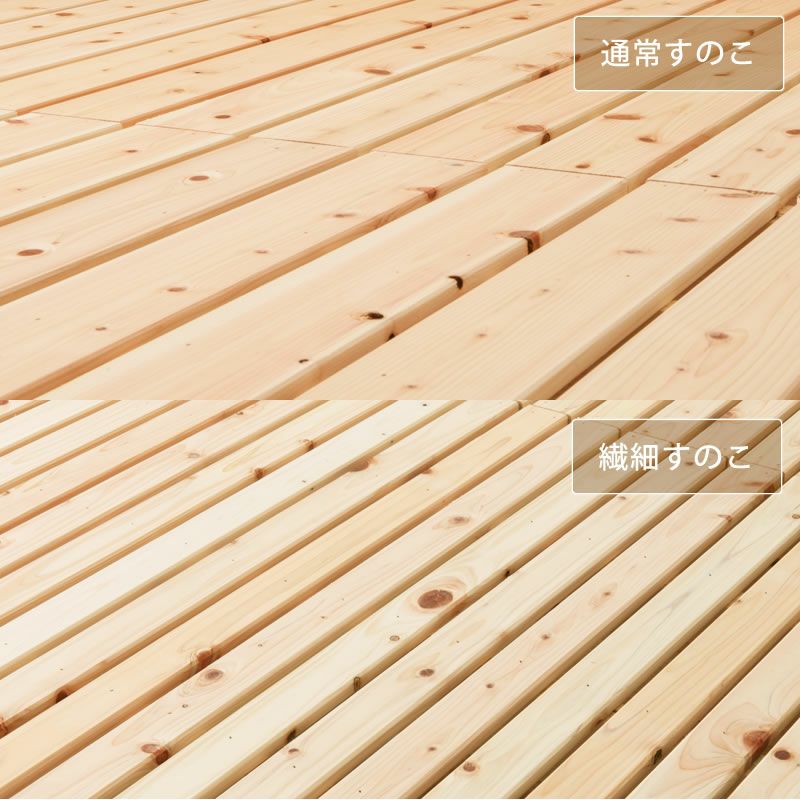 通常すのこと繊細すのこからお選びいただけるすのこベッド