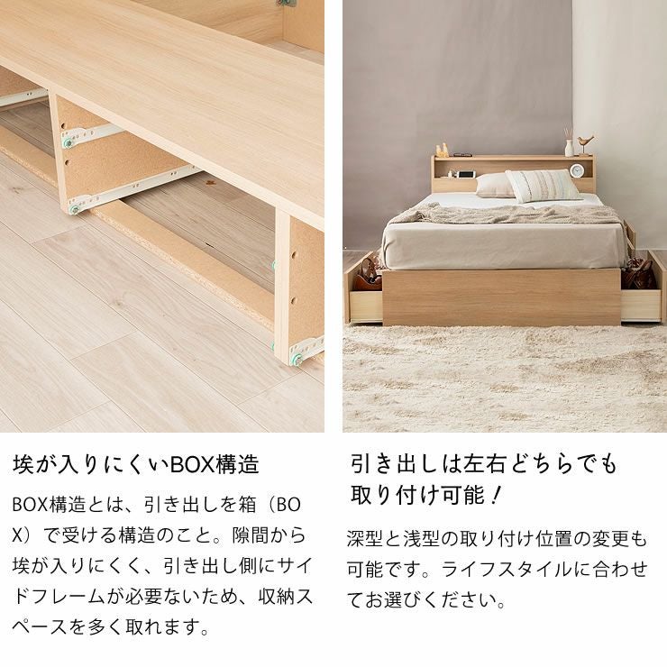 デザイン・収納力・使いやすさを兼ね備えた収 シングルベッド