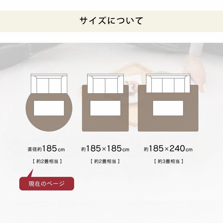 ラグのサイズについて