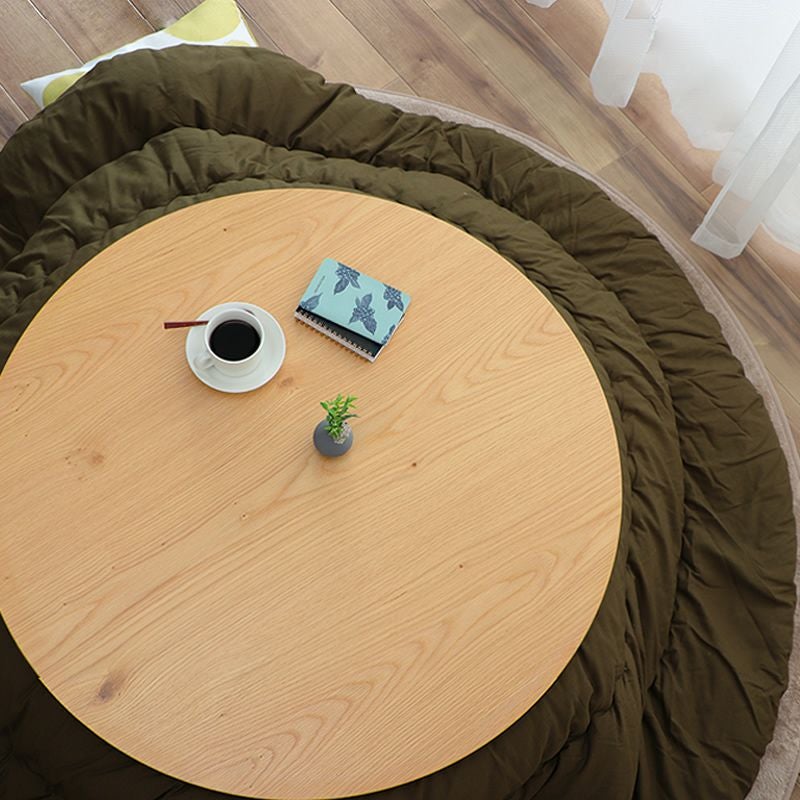 丸型こたつテーブルの上部からのイメージ