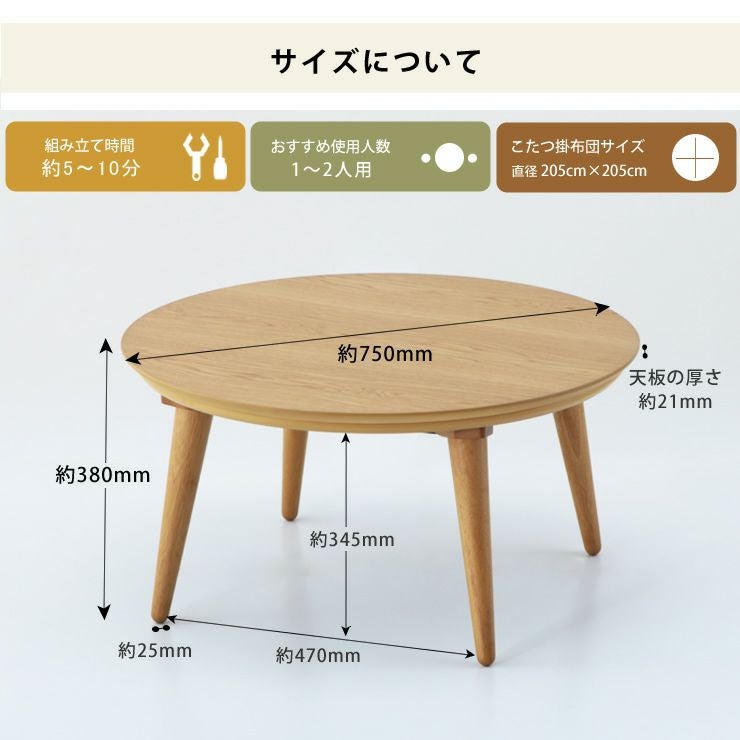 こたつのサイズについて