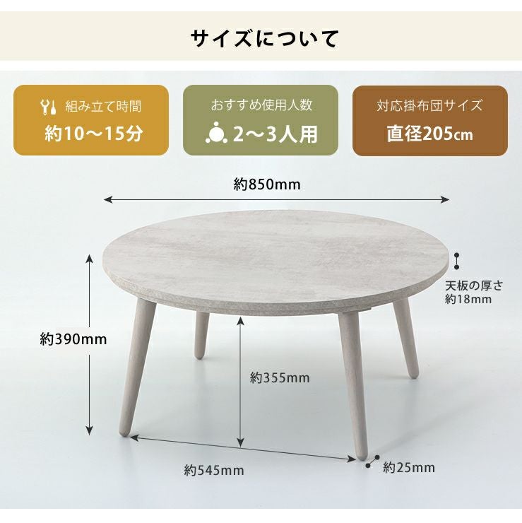 こたつのサイズについて