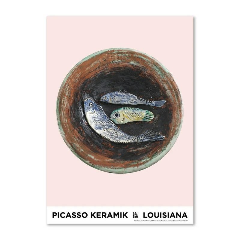 ルイジアナ近代美術館 A3ポスター「Still-Life with Three Fish」パブロ・ピカソ