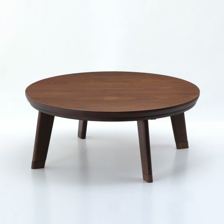 シンプルな形状の円形こたつテーブル