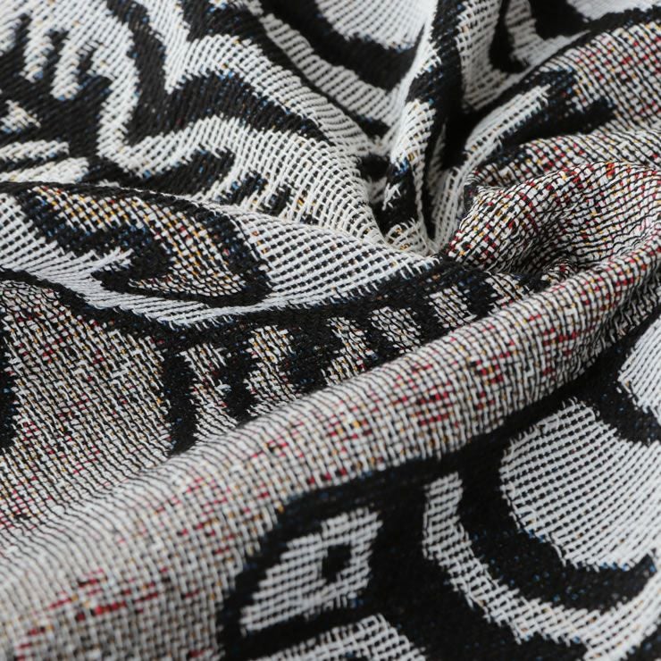 トゥーゴースローケットホワイトタイガー（WHITE TIGER）のジャガード織り生地アップ