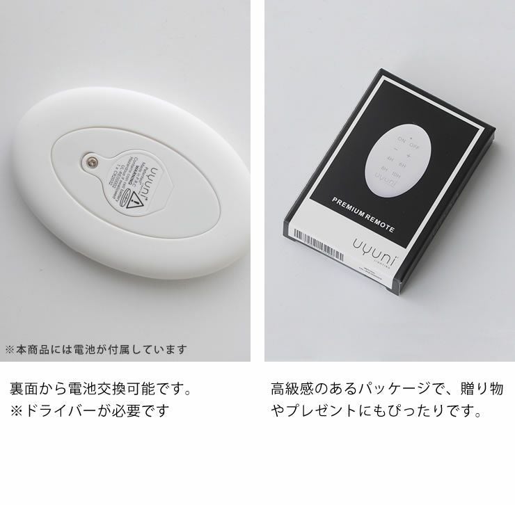 リモコンの詳細について_裏面とパッケージ