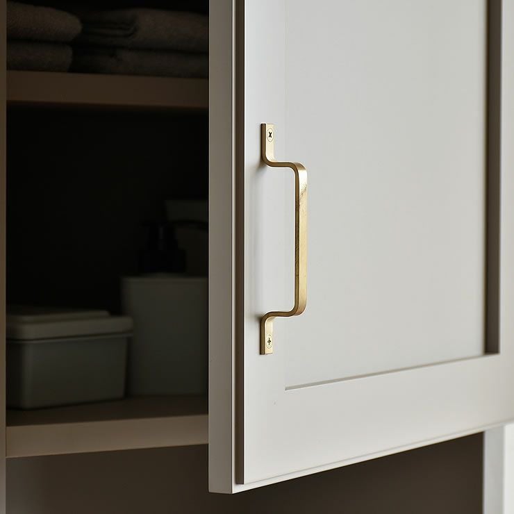 ランドリーキャビネットの取っ手アップ