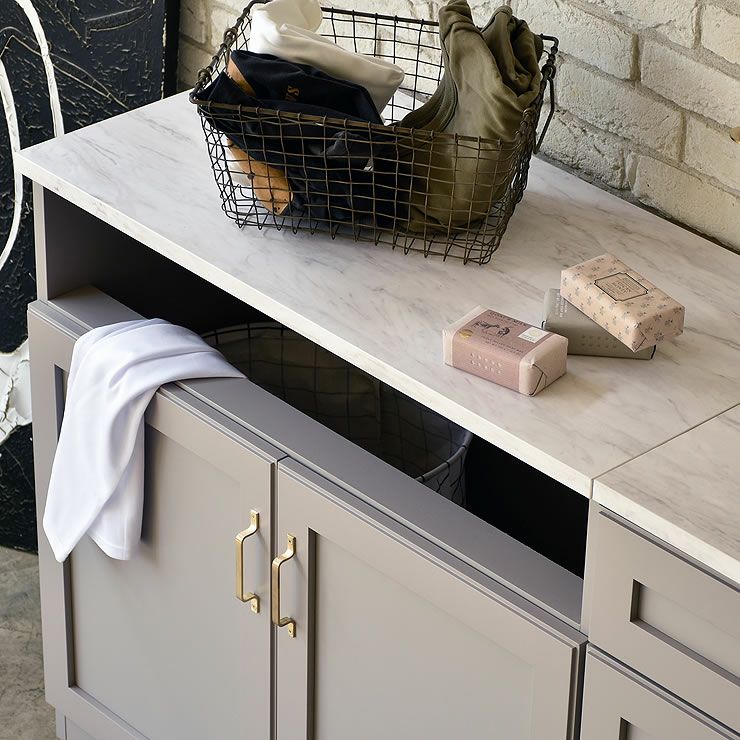 ランドリーキャビネット90cmの上から見たイメージ