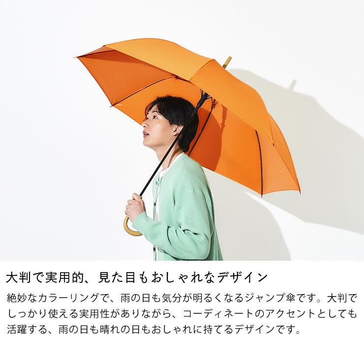 大判で実用的、見た目もおしゃれなデザインの長傘