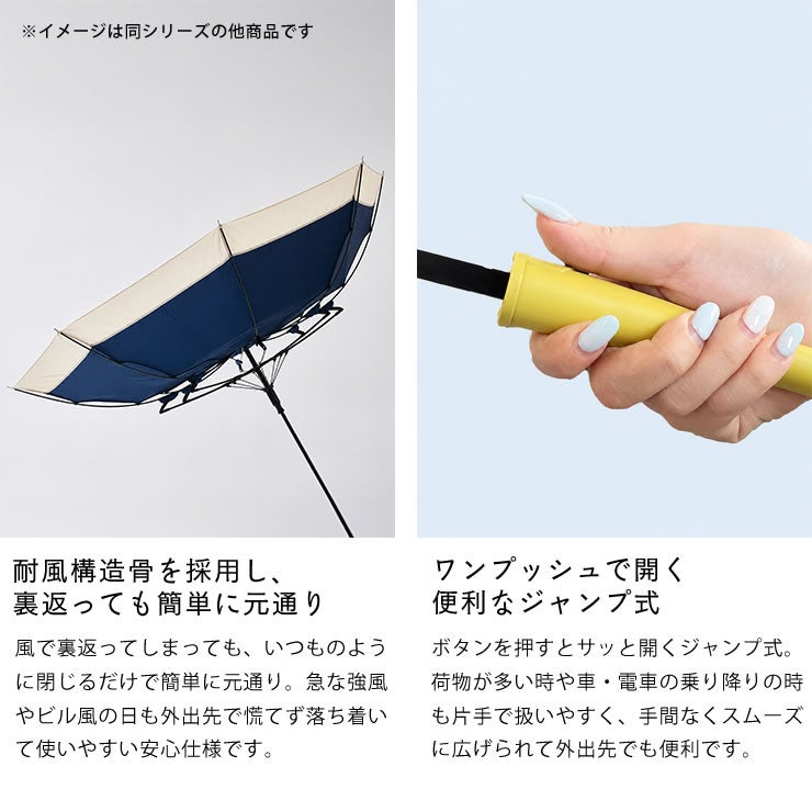 ボタンを押すとサッと開くジャンプ式の長傘
