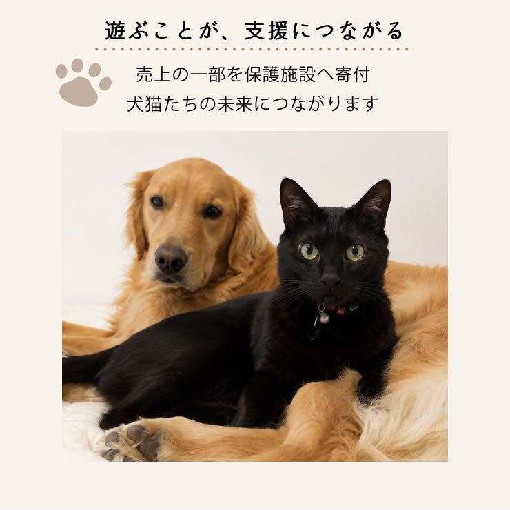 売上の一部を保護犬・保護猫施設へ寄付する取り組み