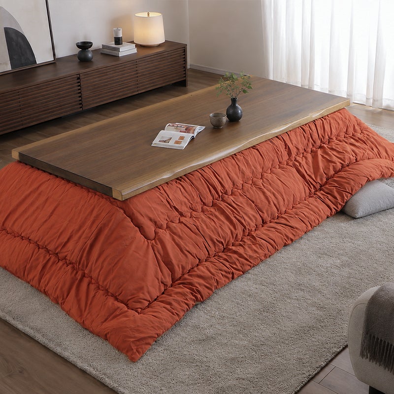 どんなお部屋にも合うシンプルなウォールナットこたつ200cm