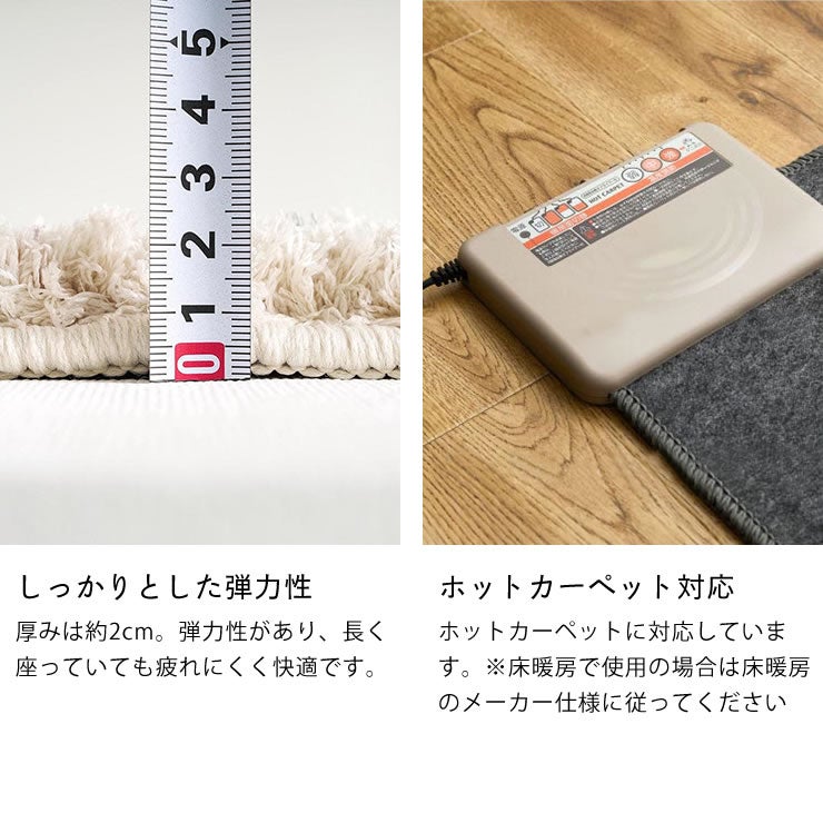 ホットカーペット対応のラグ