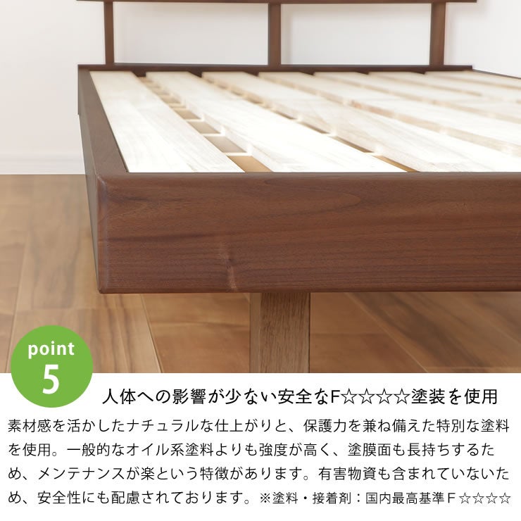 安全なF☆☆☆☆塗装のすのこベッド