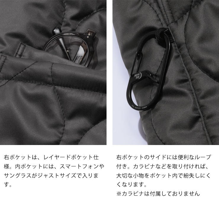 小物をいれやすいレイヤードポケット・大切な小物をポケット内で紛失しにくくなるループ付き