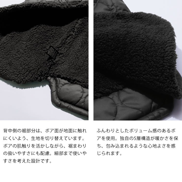 細部まで計算された設計のベスト・ボリューム感のあるふんわりボアを使用