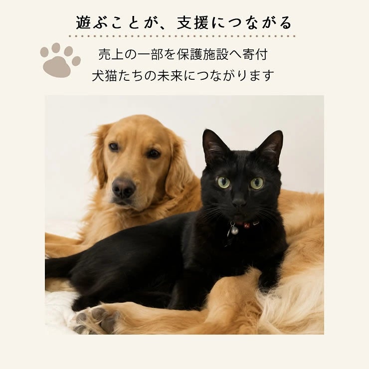 売上の一部を保護犬・保護猫施設へ寄付する取り組み